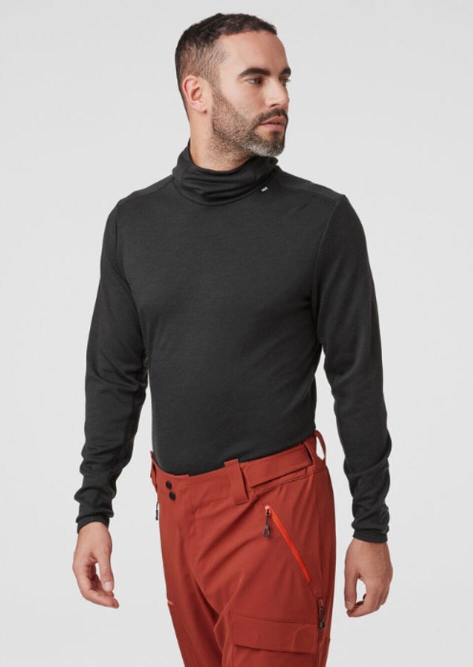 HELLY HANSEN Men's Lifa Merino Midweight Hoodie Small Black Long Sleeve NWT